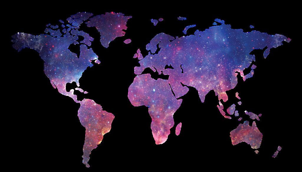 galaxy, world map, map of the world